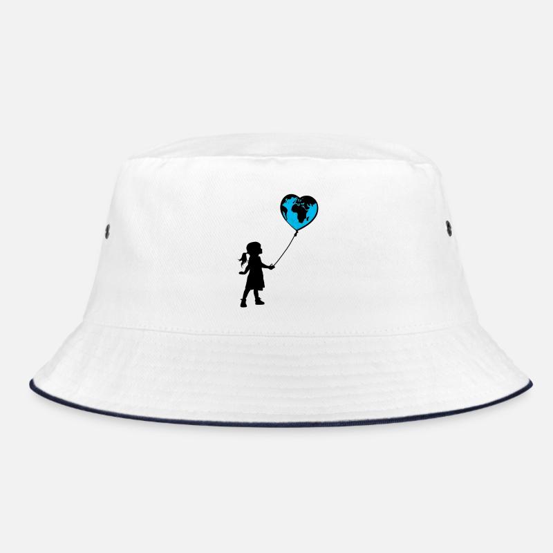Planet Earth - Bucket Hat - white/navy