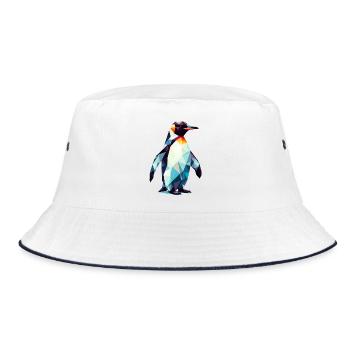 Pingouin polygonal - Bob - blanc/marine - Devant