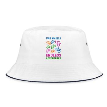 Fahrrad - Bucket Hat - Weiß/Navy - Vorne