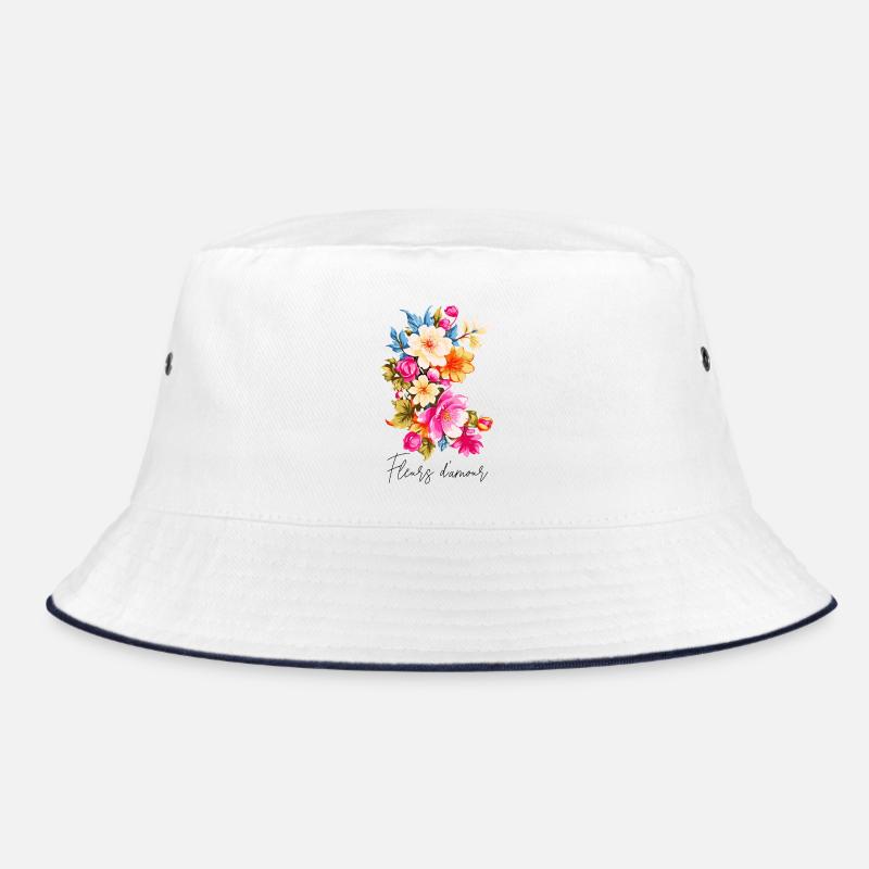 Vibrant floral composition in three colors Bucket Hat