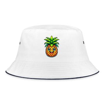 Pineapple - Bucket Hat - white/navy - Front
