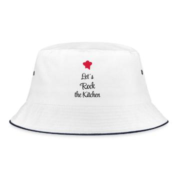Let's rock the Kitchen - Bucket Hat - white/navy - Front
