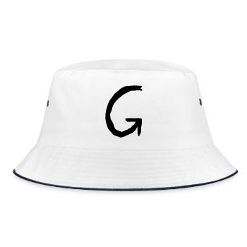Buchstaben G - Bucket Hat - Weiß/Navy - Vorne