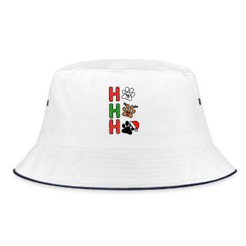 H Pattes de Noël Plaid - Bob - blanc/marine - Devant