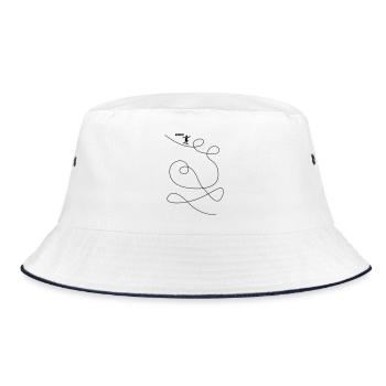 Skateboarder Makes Looping Gift - Bucket Hat - white/navy - Front