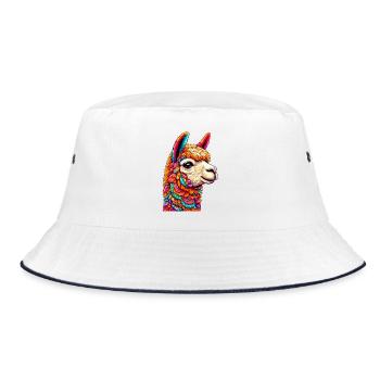 Alpaca - Bucket Hat - white/navy - Front