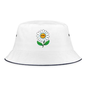 Daisy - Bucket Hat - white/navy - Front