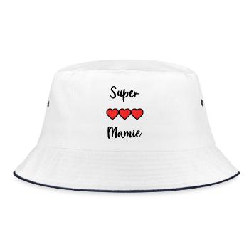 OMA. MAMA. OMA. MUTTERTAG - Bucket Hat - Weiß/Navy - Vorne