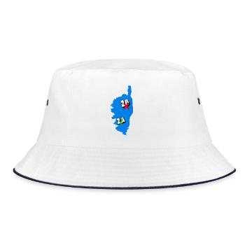 Corsica Region - Bucket Hat - white/navy - Front