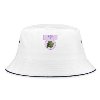 An artichoke heart - Bucket Hat - white/navy - Front
