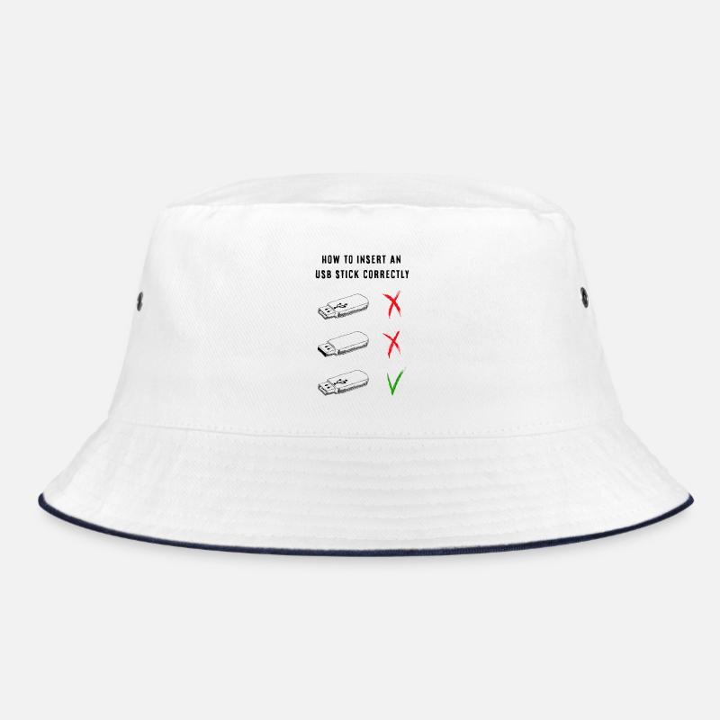 How to insert an usb stick correctly Bucket Hat