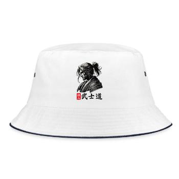 Bushido of Ronin - Bucket Hat - white/navy - Front