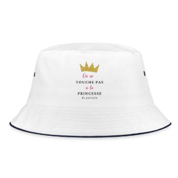 Pate Prinzessin - Bucket Hat - Weiß/Navy - Vorne