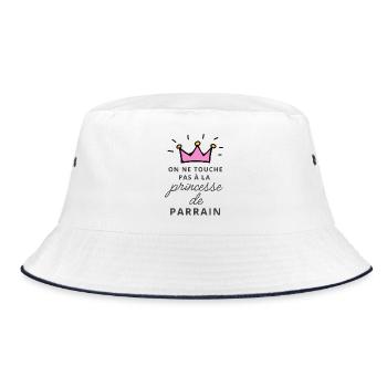 Pate Prinzessin - Bucket Hat - Weiß/Navy - Vorne