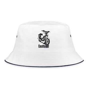 S51 (white) // Illustration - Bucket Hat - white/navy - Front