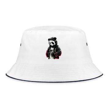 SSW29 Disko Panda - Bucket Hat - Weiß/Navy - Vorne