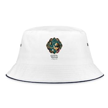 Ramadan Gift Eid Mubarak Islam Allah Muslim - Bucket Hat - white/navy - Front