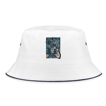 Schwalbe KR51/1 // Illustration - Bucket Hat - Weiß/Navy - Vorne