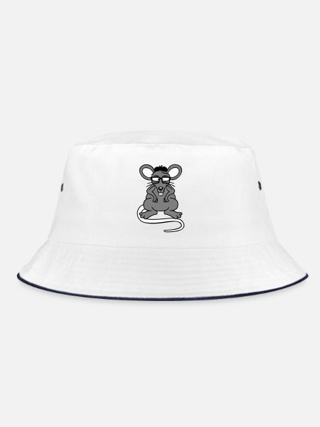 souris nerd geek hornglasses intelligent intelligent freak - Bob - blanc/marine - Devant