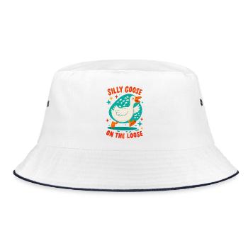 Silly Goose on the Loose - Bucket Hat - white/navy - Front