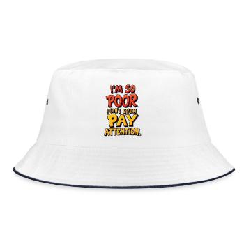 So Poor - Bucket Hat - white/navy - Front