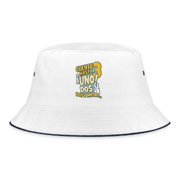 Count up to 3 - Bucket Hat - white/navy - Front