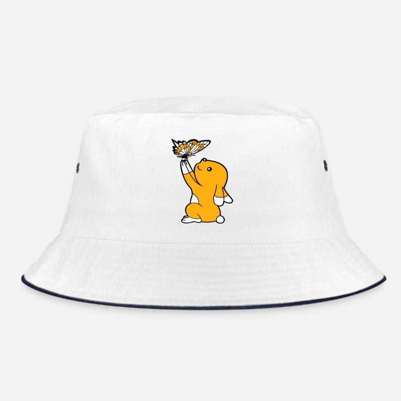 Bunny Butterfly Friends Holding Pretty Beautiful Cute Bucket Hat