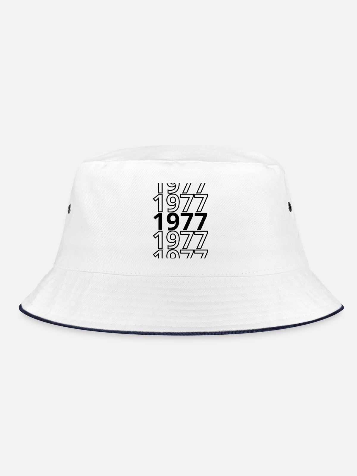 1977 1977 1977 - Bucket Hat - white/navy - Front