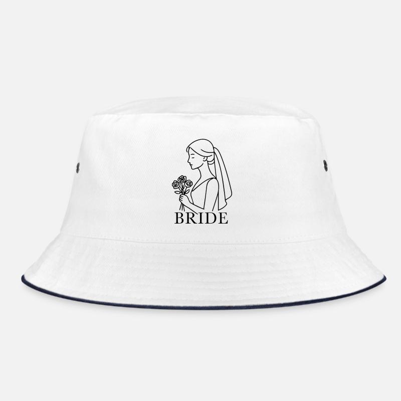 Illustration Bride Bucket Hat