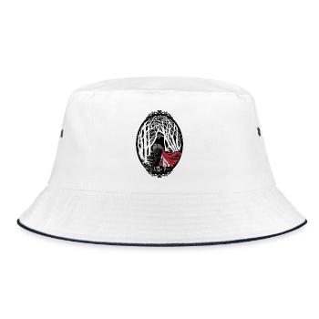 Rotkäppchen Red riding hood - Bucket Hat - Weiß/Navy - Vorne