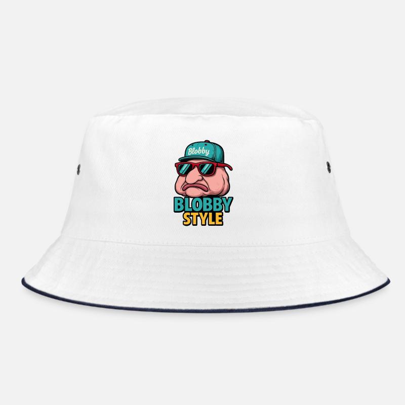 Blobby Style Cartoon Tee Bucket Hat