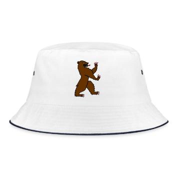 L’ours brun – Symbole d’animal coriace de la nature sauvage - Bob - blanc/marine - Devant