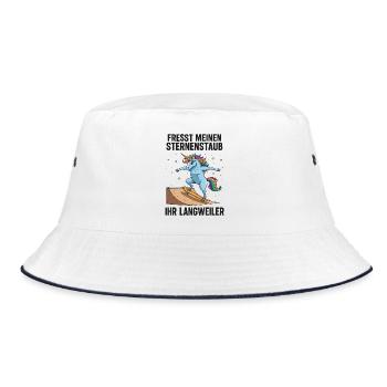 Skateboard Unicorn - Bucket Hat - white/navy - Front