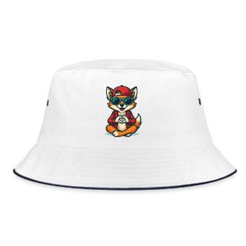 Foxy Love Vibes - Bucket Hat - white/navy - Front