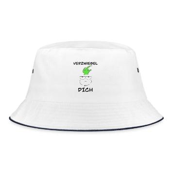 Moody onion - Bucket Hat - white/navy - Front