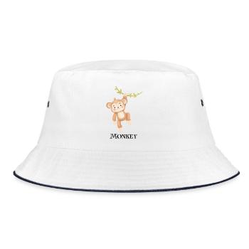 🐵 Restez détendu avec notre design de singe ! - Bob - blanc/marine - Devant