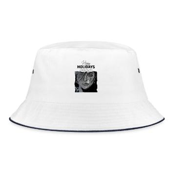 Frohe Feiertage ab NYC - Bucket Hat - Weiß/Navy - Vorne