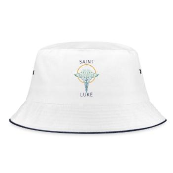 Saint Luke: Medical Assistance - Bucket Hat - white/navy - Front