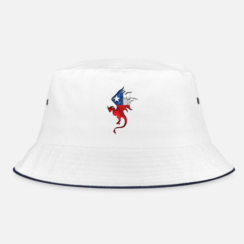 Flagge von Chile - Chile - Drachensilhouette Bucket Hat