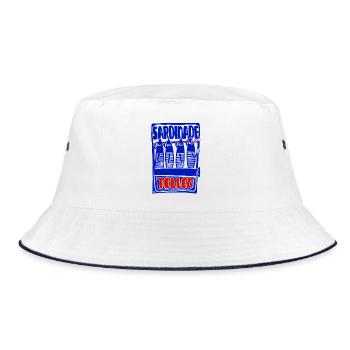 Meeressardinade von Toulon - Mediterraner Humor - Bucket Hat - Weiß/Navy - Vorne