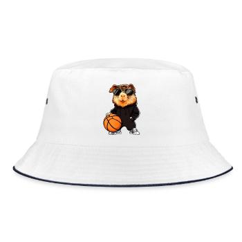 Basket-ball cochon d'Inde - Bob - blanc/marine - Devant