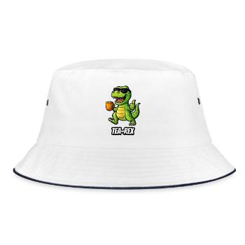 Tea-Rex - Bucket Hat - white/navy - Front
