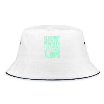 COOLER SPRUCH FÜR MEHRSPRACHLER, INTERNATIONAL - Bucket Hat - Weiß/Navy - Vorne