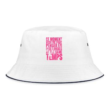 COOL SAYING FOR MULTILINGUALS, INTERNATIONAL - Bucket Hat - white/navy - Front