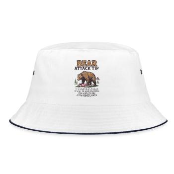Bear Attack Tip – Chemise d’extérieur amusante - Bob - blanc/marine - Devant