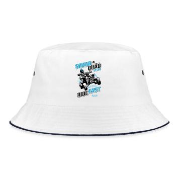 Quad Racing Geschwindigkeit - Bucket Hat - Weiß/Navy - Vorne