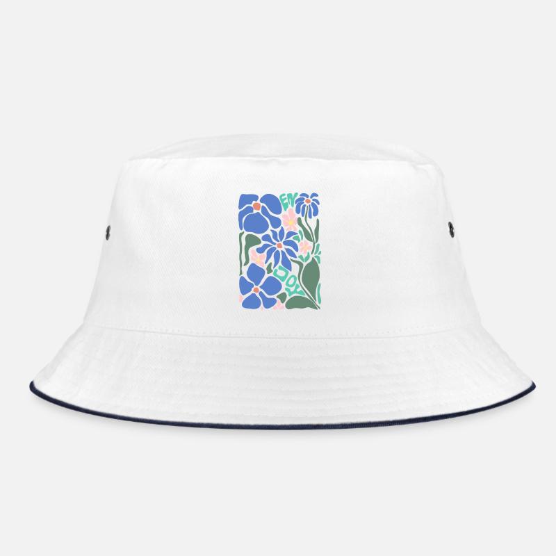 Gute Laune Blumen - blau Bucket Hat