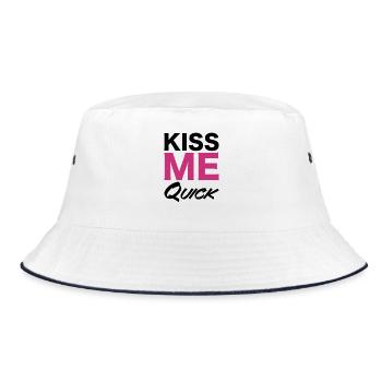 Conception de typographie rapide Kiss Me - Bob - blanc/marine - Devant