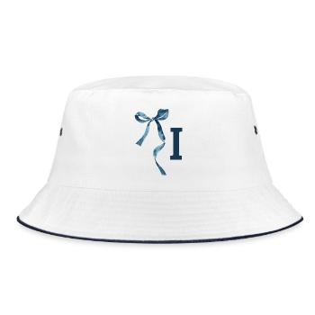 Monogram i gift idea - Bucket Hat - white/navy - Front