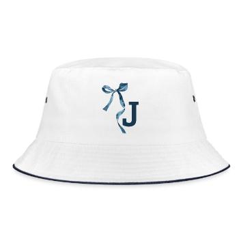 Monogramme j idée cadeau  - Bob - blanc/marine - Devant